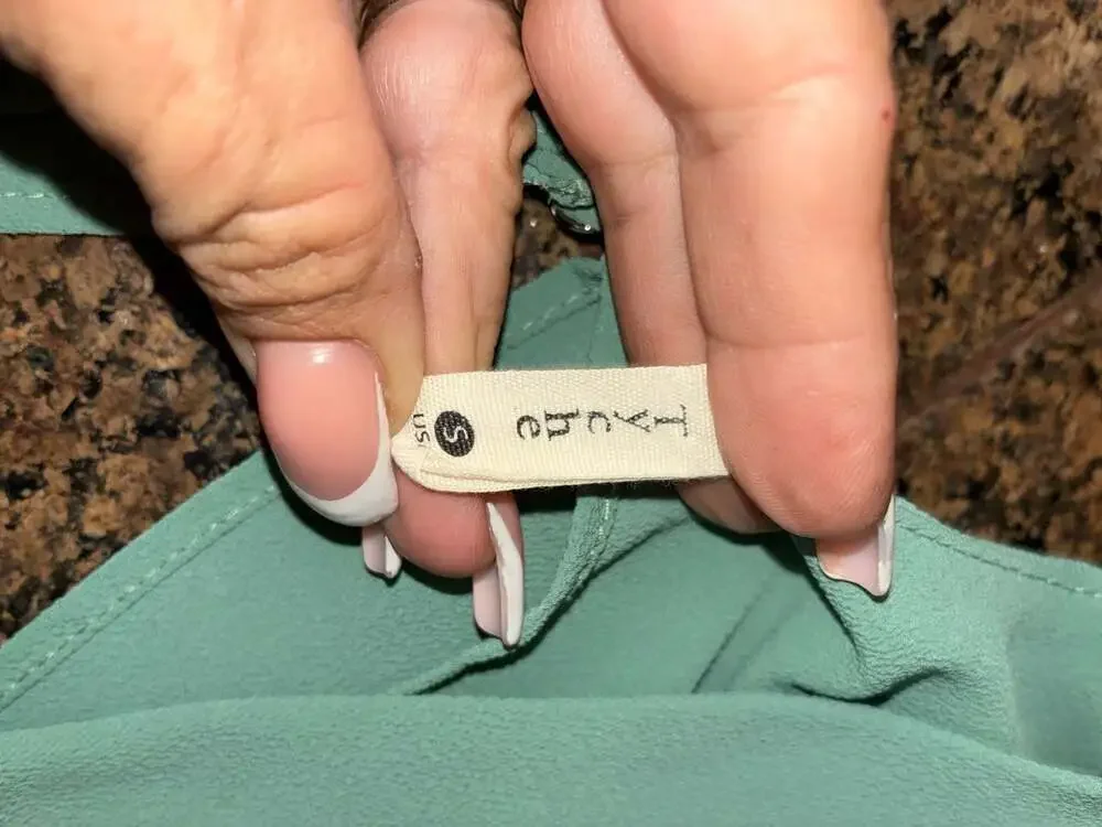 Tyche Mint Green Layered Ruffle Sleeveless Open Back Romper Size S - Picture 2 of 3